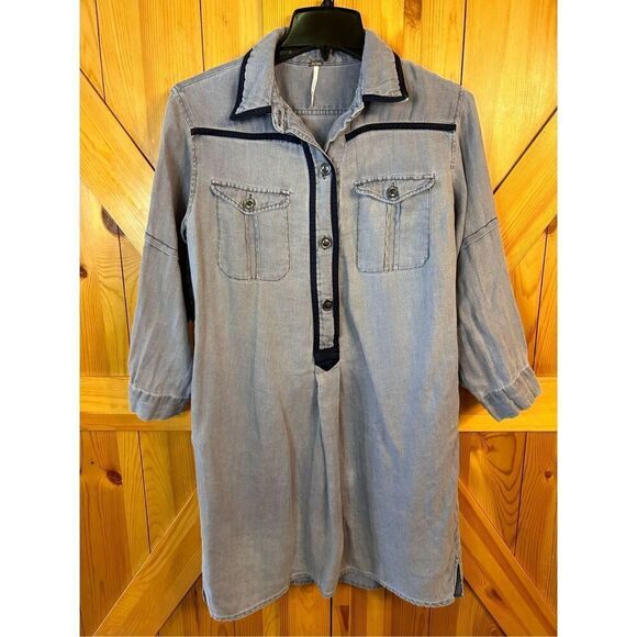 Free People Dresses & Skirts - Free People Blue/Gray Dress size XS (3952)Read